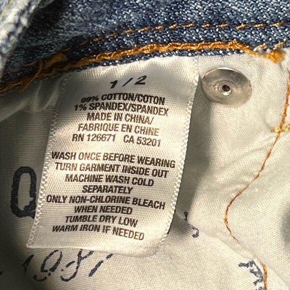 Aeropostale Jean Shorts Size 2 Womens Blue Distressed Cut Off Raw Hem - Picture 9 of 9